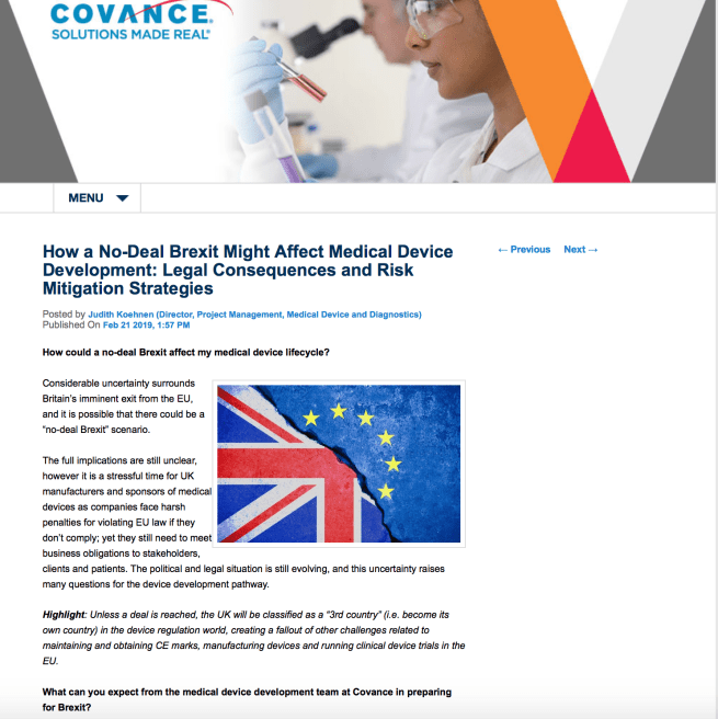 Press release, Covance